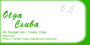 olga csuba business card